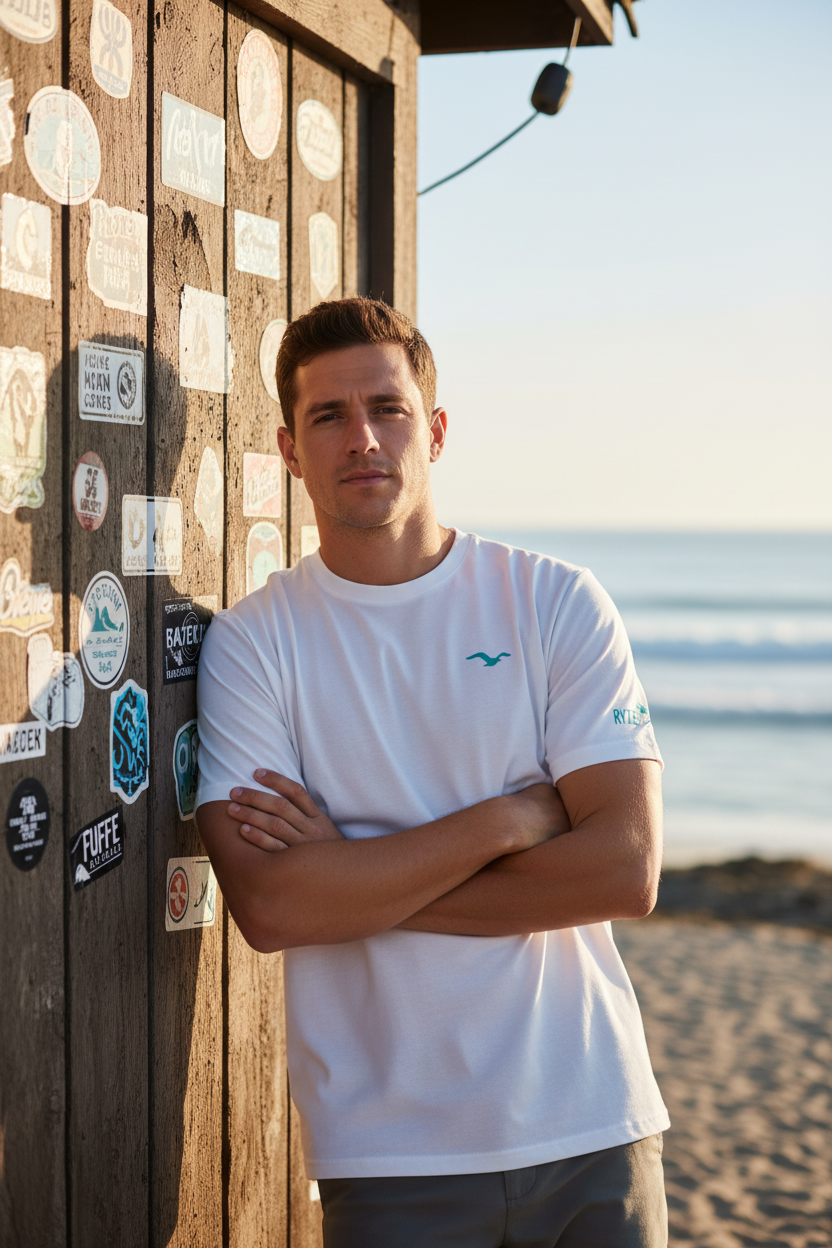 White Tee Front - Surf Shack