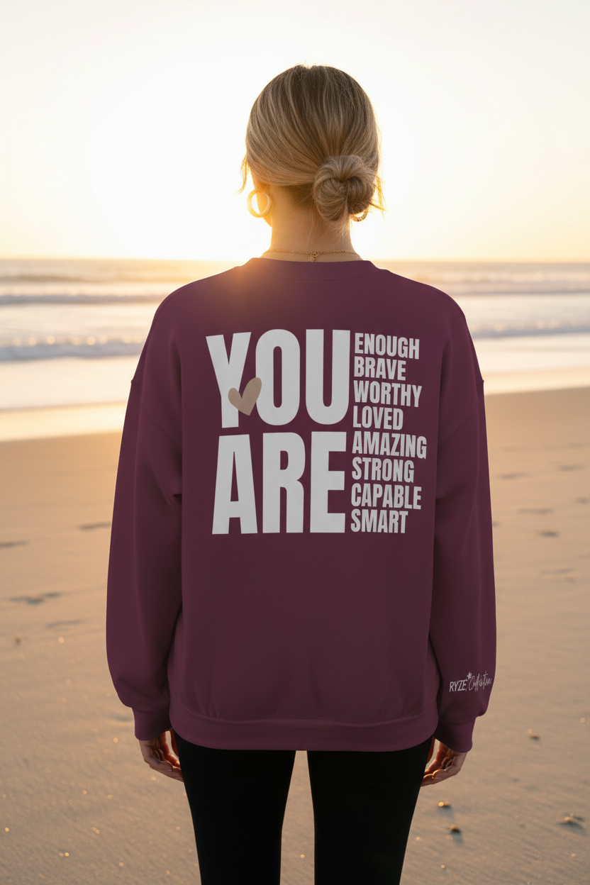 You Are Sweatshirt - Plum Coastal