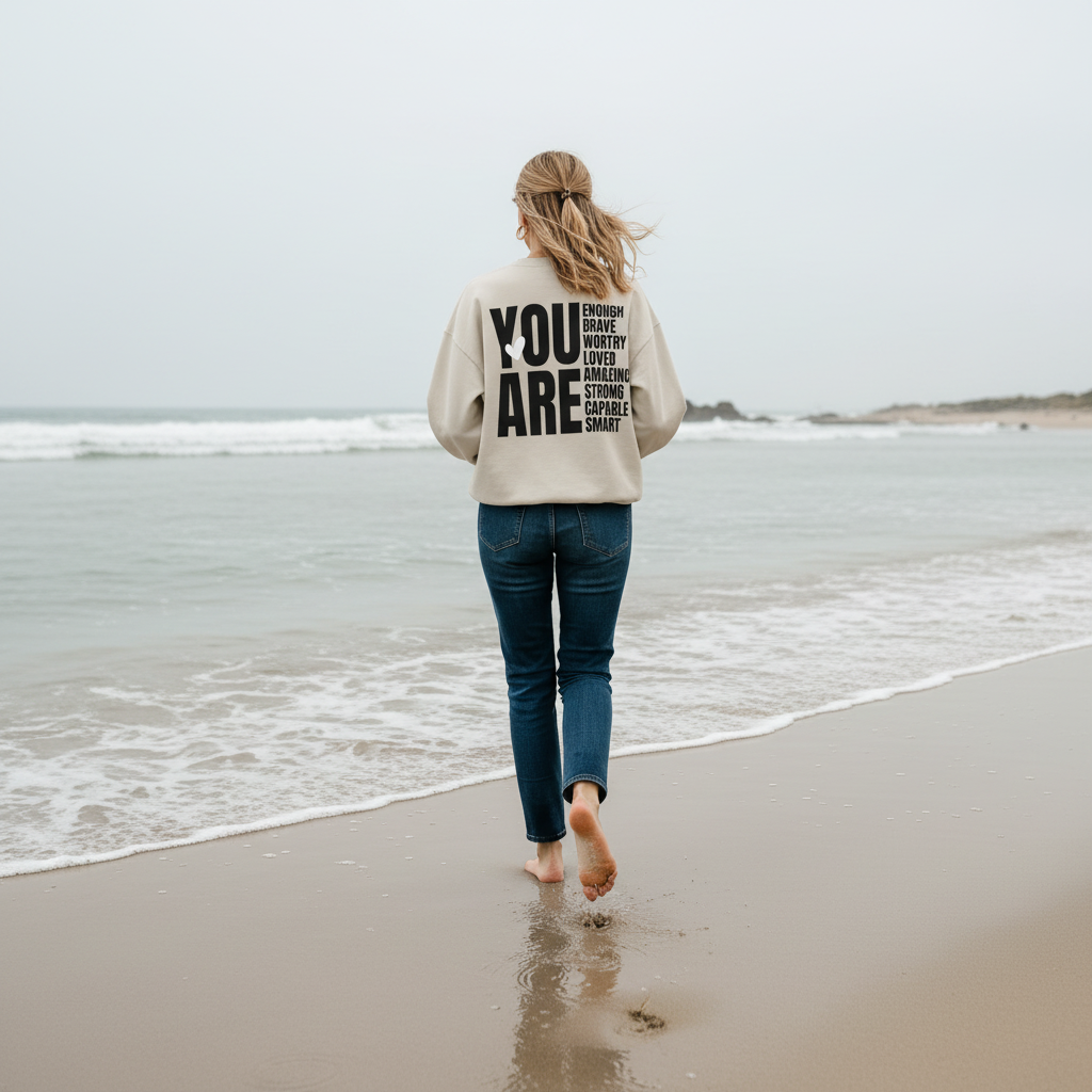 You Are Sweatshirt - Stone Candid Motion