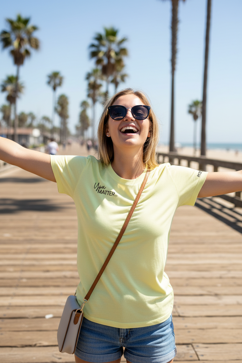 You Matter - Sunshine Yellow Front - Beach Boardwalk